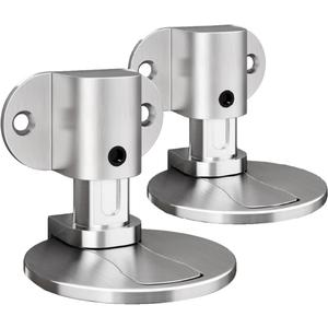 Invisible Magnetic Door Stopper,2 Pack Adjustable Door Stop 3M Double-Sided Adhesive Tape Or Drilling Installation,for Various Door Types, Floor Fixed (Black)