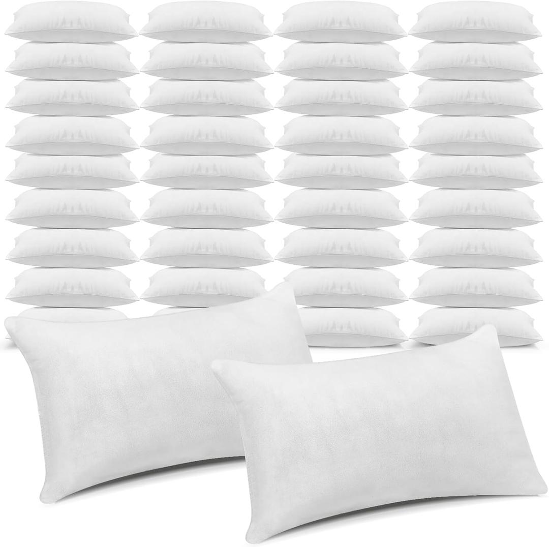 Macarrie 36 Pcs Queen Size Pillows for Sleeping Standard Size Inserts Hotel Bed Pillows Bulk for Stomach Back and Side Sleepers Machine Washable (20 x 26 Inches)