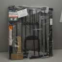 Babelio Upgraded Baby Gate with Cat Door, 29-43" Auto Close Durable Dog Gate for Stairs, Doorways and House, Easy Walk Thru Safety Gate with Pet Door Includes 4 Wall Cups, Black (29-43" Wide, 30" Tall)