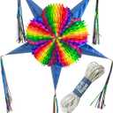 Mexican Pinata Large 32 Foldable Birthday Party Piata with 25-ft Rope Included Handmade in Mexico, Cinco de Mayo Decorations TexMex Fun Stuff