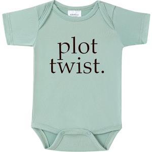Plot Twist Baby Announcement Onesie,Pregnancy Announcement Outfit for Grandparents to be,Baby Shower Reveal, XS
