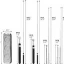 5 PCS Magnetic Telescoping Pick up Tools, 15 LBS, 8 LBS, 3.5 LBS, 1.5 LBS Magnet Stick Screws Parts Finder, with Rectangle Magnet Tray, Pickup Nails, Metal Retrieving (Medium)