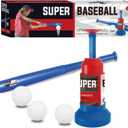 Little Bado Kids Baseball Tee, T Ball Set for Kids and Toddlers, Includes 3 Balls, Teeball Batting Tee, Outdoor Sport Toy Tball Games for Boys & Girls, Ages 3-12 Years
