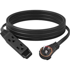 DEWENWILS 15FT Flat Plug Extension Cord, 360 Rotating Plug, 3 Prong Ultra Thin Power Strip, 13A/125V/1625W, 16 Awg Grounded Flat Power Cable for Indoor Narrow Space, SPT-3, ETL Listed, Black DEWENWILS 15FT Flat Plug Extension Cord, 360 Rotating Plug, 3 Prong Ultra Thin Power Strip, 13A/125V/1625W, 16 Awg Grounded Flat Power Cable for Indoor Narrow Space, SPT-3, ETL Listed, Black