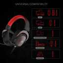 Redragon H510 Zeus Wired Gaming Headset - 7.1 Surround Sound - Memory Foam Ear Pads - 53MM Drivers - Detachable Microphone, Works for Multi-Platforms PC, PS4/3 & Xbox One/Series X, NS