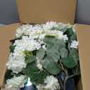 QIANYUN Faux Hydrangea Tree 30" Tall (2 Pack), Artificial Hydrangea Plant in Pot with White Flowers, Realistic Hydrangea Tree for Indoor Outdoor Porch, Patio, Home Decor
