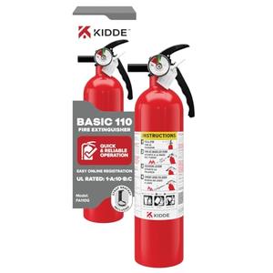 Kidde FA110G Multi Purpose Fire Extinguisher, Wall Mount, for Home/Office/Dorm/Residential, 1A10BC