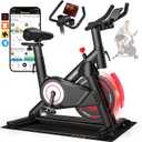Exercise Bike, CHAOKE Quiet Adjustable Magnetic Resistance Stationary Bike for Home Cardio with App Compatible, 350LB Weight Capacity Indoor Cycling Bike with Comfortable Seat & Digital Display