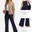 SANTINY Bootcut Pants for Women 28.5"/30.5"/32" Loose High Waisted Wide Leg Leggings Dress Work Flare Yoga Pants with Pockets (XL)