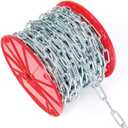 Koch 721926 Trade Size 2/0 Diameter by 100-Feet, Coil Straight Chain, Tie-Out Chain, Zinc Plated, up to 520 lbs. Working Load Limit