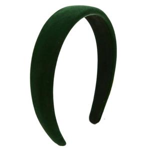 Lvyeer Green Velvet Padded Headbands for Women Christmas Headbands Fashion Non slip Comfortable Head Bands for Women (Green, one size)