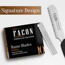 Facn Professional Hair Styling Razor Replacement Blades, Faether Razor Blades for Thinning Texturizing Layering Cutting Hair, Premium Platinum Japanese Stainless Steel for Salon Hairstyling- 10 Count