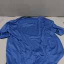 Funlingo Women's Summer Dressy Chiffon Blouses Plus Size Ladies Business Casual Tops 2025 Flowy Petal Sleeve Curved Hem Trendy Work Attire Royal Blue 2XL