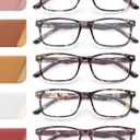 5 Pack Reading Glasses For Women,Spring Hinges, Sturdy and Durable (Mix)