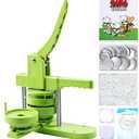 Happizza Button Maker Machine, 75mm(3 inch) DIY Pin Button Maker Press Machine Kit, Badge Button Press Machine Pin Maker Machine with Free 100pcs Button Parts&Pictures&Circle Cutter&Magic Book