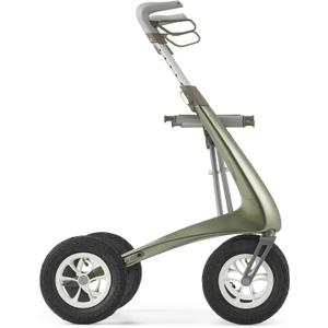 byACRE Carbon Overland/All Terrain Carbon rollator/Big Pneumatic Wheels/Lightweight at only 14.8 lbs/Foldable with seat