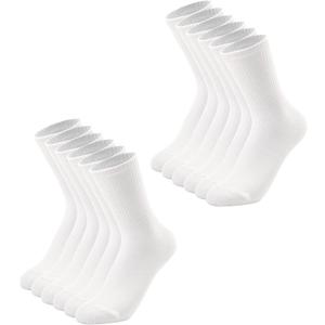 DOKUTOKU 3-12 Pack Womens Crew Socks Size 6-9 LightWeight Thin Casual Calf Socks