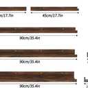 Giftgarden 36 Inch Large Floating Shelves for Wall Set of 5, Rustic Wood Wall Shelves for Bathroom, Bedroom, Kitchen, Living Room Storage and Decoration, Brown Picture Ledge
