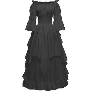 Abaowedding Women's Gothic Witch Dress Medieval Renaissance Costume Victorian Dress, XL