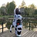 Arokibui Inflatable Cow Costume Blow up Costume for Cosplay Party Festival Halloween Parade Carnival Suit Jumpsuit