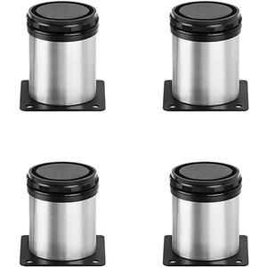 Owfeel Stainless Steel Furniture Legs Adjustable Metal Desk Feet Office Table for Home DIY Projects TV Stand Bench Dining Board Desk Sofa Couch Chair Cabinet Pack of 4 (5cm)