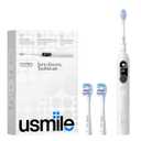 usmile Y10 PRO Rechargeable Electric Toothbrush with Smart Display, Missed Spot Detection, Pressure Sensor, 180-Day Battery Life, IPX8 Waterproof, Travel-Friendly with 2 Brush Heads