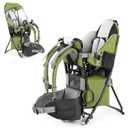 besrey Baby Backpack Carrier, Toddler Hiking Backpack with Safety 3-Height Seat, Adjustable Straps&Waist Belt, Foldable Frame Lightweight Large Capacity Child Carrier for Hiking (Army Green)