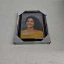 Malden International Designs Black Sleek With Silver Inside Border Picture Frame, 5x7, Black