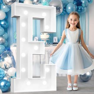 Ledido 4FT Marquee Light Up Letters E, Easy to Assemble Cool White Marquee Letters 4 Feet Tall for Indoor & Outdoor Events, Large Lighted Letter for Birthday Graduation Baby Shower Party Decorations