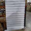 Joydeco Cordless Zebra Blinds for Windows, Dual Layer Light Control Window Blinds with Light-Proof Aluminum Cover, Free-Stop Roller Shades for Home & Office (White,43" W x 75" H)