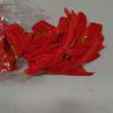 Riceshoot 12 Pcs Red Velvet Christmas Bows 11'' x 6.3'' Pre Tied Handmade Fringe Velvet Ribbon Vintage Raw Edge Bows for Christmas Tree Rustic Crafts Gift Door Garland Home Decor