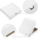 uxcell Pizza Box, 10pcs 9 x 9 Inches - Cowhide Paper Mini Pizza Boxes, Square Corrugated Storage Container for Cake Cookies Pizza Party (White)