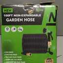 100ft Garden Hose, Non-Expandable Water Hose with 8 Function Spray Nozzle, Lightweight, Knik-Free, Burst-Resistant, Durable & Flexible 3/4" Garden Hose for Lawn, House Cleaning, Car Washing