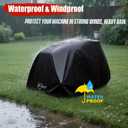 Riding Lawn Mower Cover, Universal Fits Decks up to 54", 600D Heavy Duty Waterproof Lawn Tractor Cover, Outdoor Protection Against UV, Dust, Wind, Ride-on Mower Tractor Storage with Elastic Hem