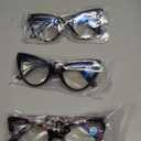 Oversized Cat Eye Reading Glasses for Women Fashion Cute Blue Light Blocking Computer Readers(3 Pack, +1)