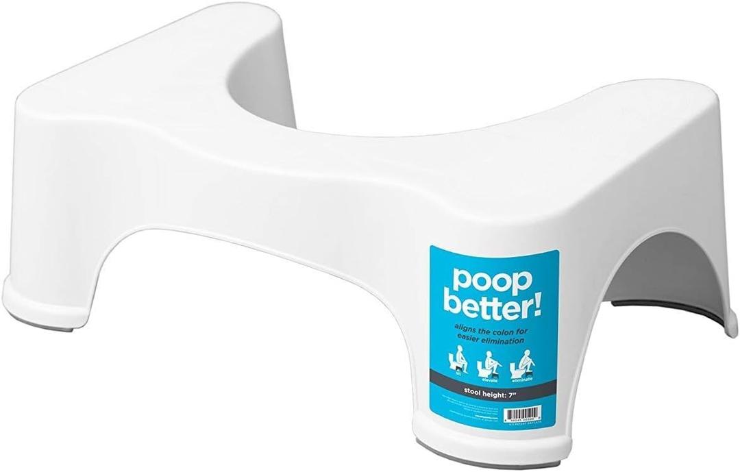 Squatty Potty Original Bathroom Toilet Stool 7 Inch - White