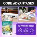 Self Adhesive Laminating Clear Sheets, 4mil, Pack of 50, Letter Size (8.5 x 11 Inches) No Heat, No Machine, Laminate Sheets Self Sealing, Contact Plastic Paper by HASHI