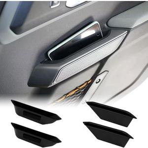 Xaido 4 Door Handle Storage Box Compatible with Ford Bronco 2021-2025 2026 Accessories, Front and Rear Door Grab Handle Storage tray, ABS Plastic, 4PCS (Not for Sport Model)
