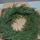 Hollyone 24" Real Touch Norfolk Pine Wreath for Front Door Large Artificial Winter Pine Plant Greenery Christmas Wreath for Front Door Window Walls Xmas Decor Indoor Outdoor Home Decoration