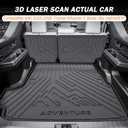 KUST Trunk Cargo Mat for 2025-2026 Toyota 4Runner Gas Accessories 5 Seats Only (Not for Hybrid or 7-Seats), Rear Cargo Liner with Back Seat Protector, TPE Rubber, Raised Edge, All Weather Protection