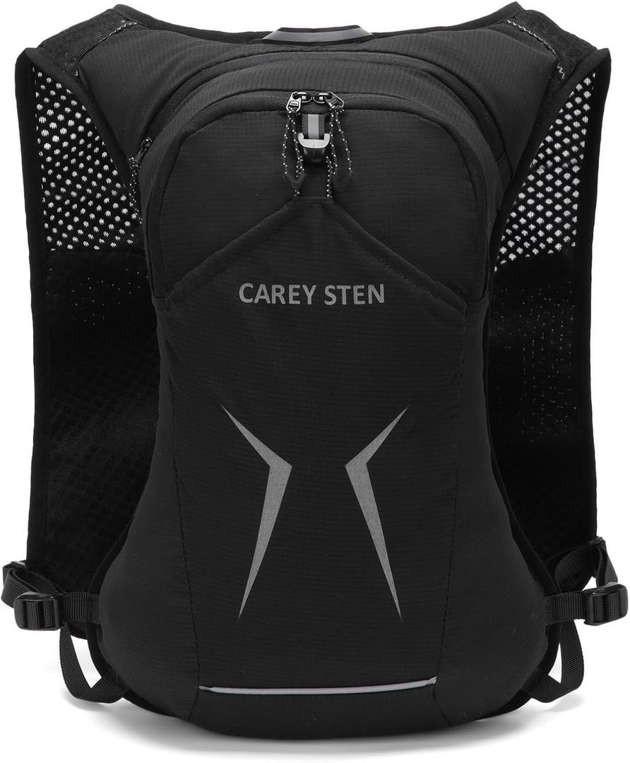 Lightweight Hydration Backpack, Women's Running Vest with 1.5L Water Bag, Suitable for Hiking, Cycling, and Outdoor Activities (Black)