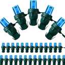 LED 5 mm Christmas String Lights Replacement Bulbs LED Wide Angle Wire Light Set Indoor Outdoor Home Decor Festival Decorations for Xmas Tree Lights(Blue Bulb,120 Count) (Green Base with Blue Bulb)