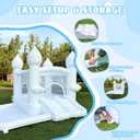 White Bounce House, Bounce House for Kids 3-6 with Double Slides, Bouncy House with Ball Pit Blower Included, Bouncy Castle IndoorOutdoor, 10.5ft L x 9.3ft W x 7.3ft H, Nice Choice for Party