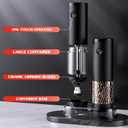 Electric Salt and Pepper Grinder Set Automatic Battery Pepper Mill Shakers Adjustable Coarseness Upgraded Larger Capacity with Led Home and Kitchen Appliances Birthday Gifts for Women Mom