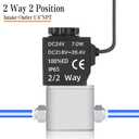 1/4'' NPT 24V Air Solenoid, 2 Position 2 Way Normally Closed Electric Pneumatic Solenoid Air Valve AirTAC 2v025-08 Outlet Wire