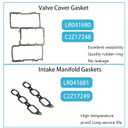 Intake Manifold Gasket Kit LR041681 & LR041680 for Land Rover Range Rover 2013-2021 & Sport 2014-2022, LR4 14-16 Range Rover Velar, Discovory, Jaguar 3.0L SC V6 Petrol Engines