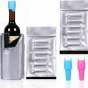 Wine Bottle Cooler Sleeve, Reusable Ice Wine Chiller for 750ml Bottles, Flexible Gel Ice Pack, Keep Wine Cold for Travel, Picnic Party