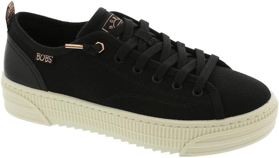 Skechers Women's Bobs Copa Sneaker (6.5, Black)