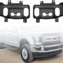 Front Bumper Tow Hook Trim Cover Panels Compatible with Fo-rd F-250 F-350 F-450 F-550 Super Duty 2017-2019 Replacement HC3Z8311H,HC3Z8310G Pair Left and Right