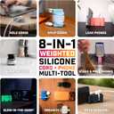 4 x CordBrick Steel Weighted Cord Holder Wrap Phone Accessory Stocking Stuffer for Men Adults College Students. Nightstand Desk Travel Organizer. Silicone. 2pk Coral